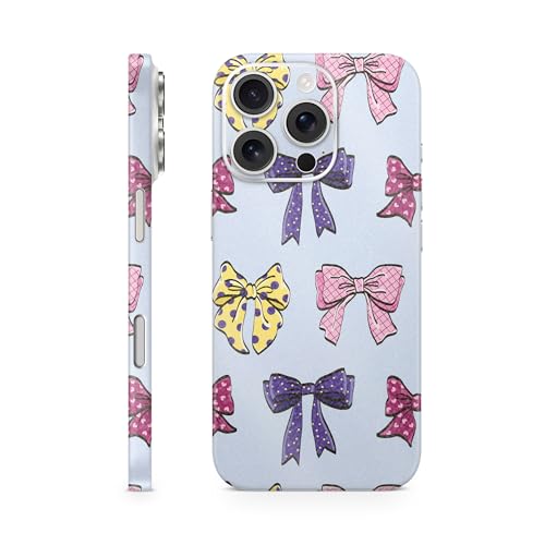 Glossy Glitter Phone Skin Compatible with Apple iPhone 16 Pro - Bow Assortment…