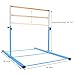 Safly Fun Gymmatsdirect Gymnastics Junior Training Bar - 4.2ft Wide 5ft Long 36-59in Height Adjustable Horizontal Kip Bar for Kids Home Practice