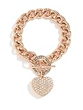 GUESS Women's Rhinestone Heart Bracelet