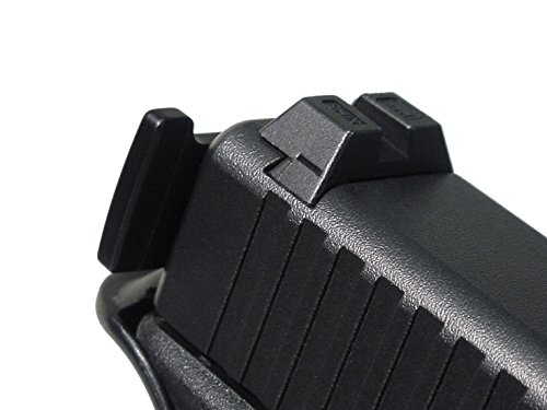 NDZ Performance for Glock Rear Ambi Speed Slide Racker Plate MOS Optics Black for Gen 1-5 Most Models Laser Engraved Image: Lacrosse Sticks Crossed
