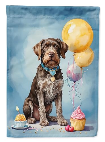 Caroline's Treasures German Wirehaired Pointer Happy Birthday House Flag Large…