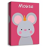 signwin-Canvas Wall Art-Cute Animal Portrait-Canvas Prints Home Artwork Decoration for Kids Bedroom,Bathroom - 12x18 inches