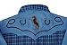 Baby Toddler Western Blue Plaid Cowboy Bodysuit Shirt (0-6 Months)