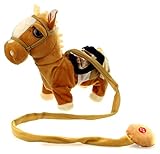 My First Pony Walk Along Toy Stuffed Plush Pony Toy, Realistic Walking Actions with Horse Sounds and Music (Colors May Vary)