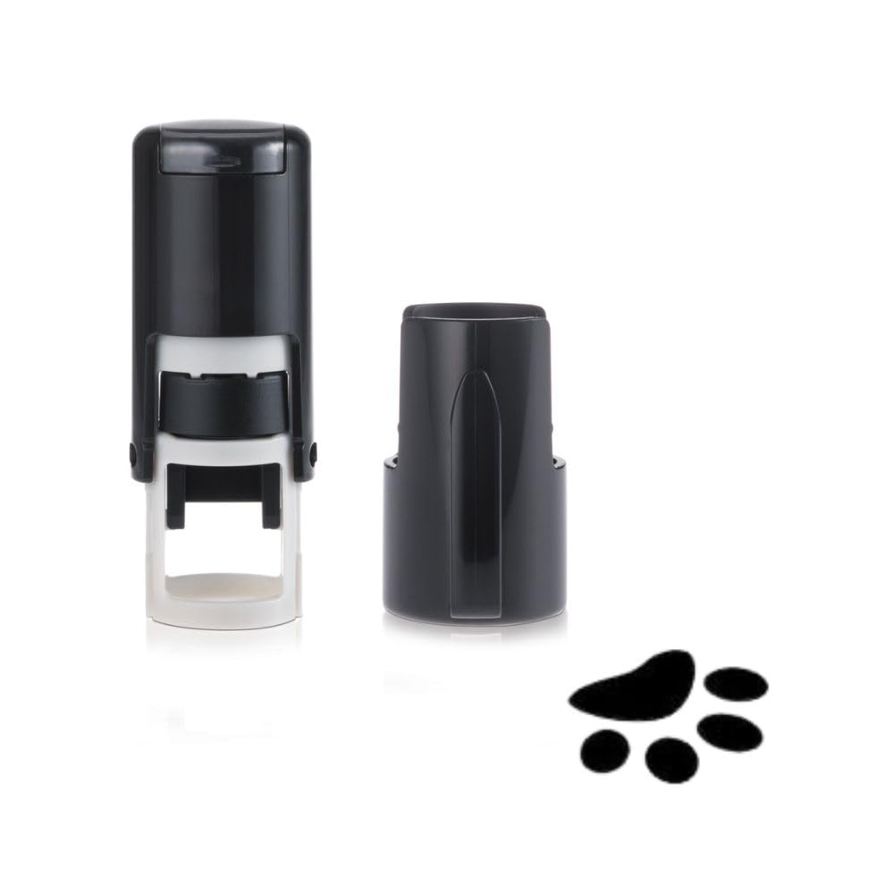 Paw Print Stamp – Loyalty Card Stamper - Self Inking Black Ink - Approx. 11mm