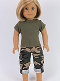 Green Camouflage Outfit Fits 18