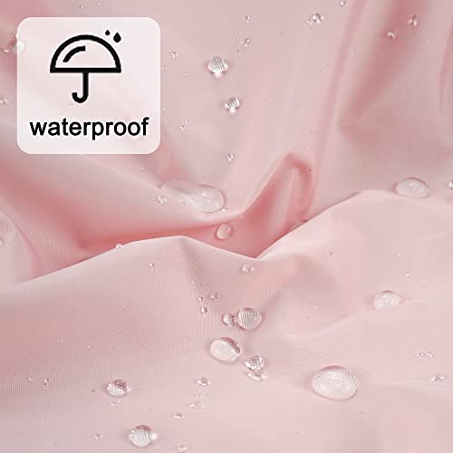 Reusable Shower Cap for Women, Large Waterproof Shower Bonnet Washable Elastic Band Bath Hair Hat for Long Hair, Braids(Pink)