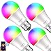 WiFi Smart Light Bulb Works with Alexa Google Home & IFTTT, Gosund 800LM A19 E26 LED Smart Bulb 2700K RGB Color Changing Dimmable, No Hub Required, Soft White (4 Pack)