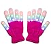 Amazer Led Gloves, Light Up Gloves for Kids and Adult Size,Finger Light Gloves for Birthday Gifts, Cool Toys for Boys Girls Glow in The Dark Gloves Light Up Party Favors-Magenta