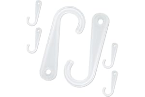 HDST-HOME 500Pcs 1-3/4 Inch Sock Display Hooks and Merchandising Attachments J-Hooks Plastic for Sock Hat Gloves Underwear Retail Display Hanger (Clear)