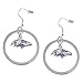 Aminco NFL Baltimore Ravens Floating Logo Hoop Earrings