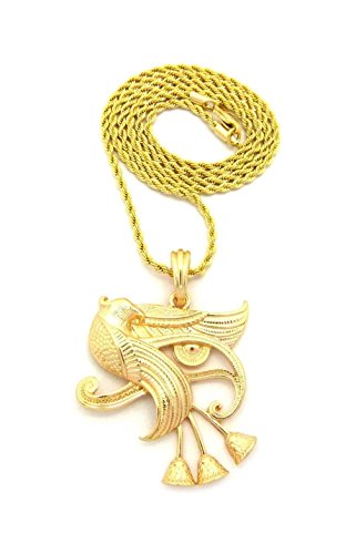Letter Love Fashion Eye Of Horus Pendant &24" Chain Hip Hop Necklace (Various Chains)