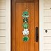 St. Patrick's Day Decorations Sets Themed Hanging Welcome Sign and 2 Strings of Felt Shamrock Clover Garland Banner- St. Patrick 's Day Banner Decor - St. Patrick 's Day Garland Decorations