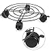 Tosnail 3 Pack 10.5″ Round Metal Plant Caddy Plant Dolly Plant Stand Plant Holder with Caster Wheels – Blackthumb 2