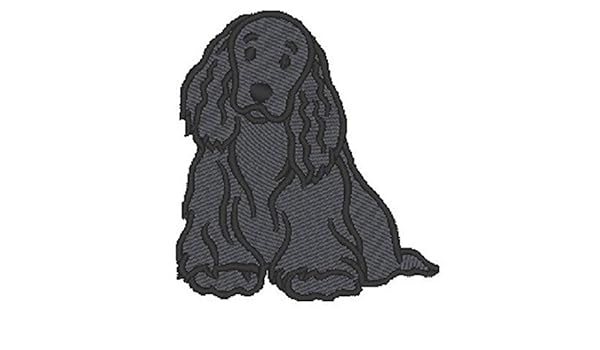 Amazon Com Cocker Spaniel Iron On Embroidered Patch Black