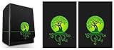 Max-Pro 1 ICONIC ELEMENTAL Leaf Symbol GREEN Forest Deck Box + 100 DOUBLE MATTE Sleeves (fits MTG Mana FORCE OF WILL Pokemon Cards)