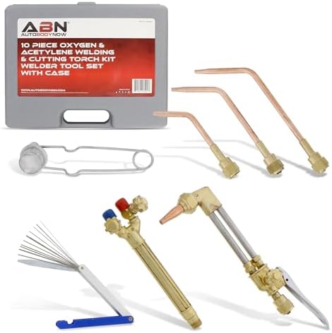 Portable Oxygen Acetylene Welding & Cutting Torch Kit With Tanks - ThinkAir Red