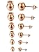 Jstyle Stainless Steel Womens Ball Stud Earrings for Girls Round Hypoallergenic 3-8mm 6 Pairs a Set 20G