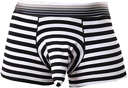 Men Striped Elephant Nose Separate Pouch Comfortable Breathable Boxer Underwear Pantie