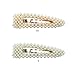 RingBuu Hair Clip - Women Bridal Vintage Faux Pearl Wrapped BB Hairpins Girls Glitter Gold/Silver Metal Alloy Hair Clip Water Drop Luxury Snap Barrettes Wedding
