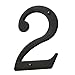 Baldwin Estate 90672.102.CD Solid Brass Traditional House Number Two in Oil Rubbed Bronze, 4.75