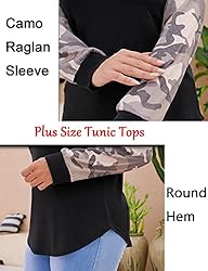 Kancystore Women's Plus Size Long Sleeve Tunic Tops