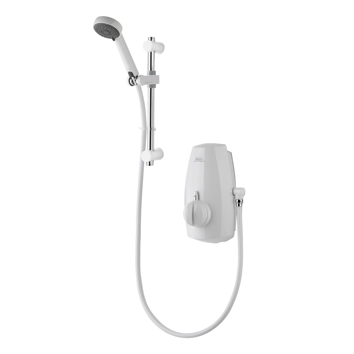 Aqualisa Aquastream Thermo mixer shower with adjustable head - White