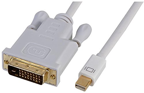 Pro Signal PSG04018 Mini DisplayPort to DVI-D Male to Male Lead, 5m, White