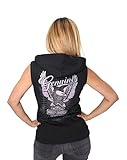 Harley-Davidson Womens Genuine Eagle Fleece Full Zip Sleeveless Hoodie (Medium)