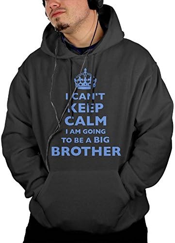 I Can't Keep Calm I Am Going To Be A Big Brother Men's Pocket Hoodie Sweatshirt Blouse