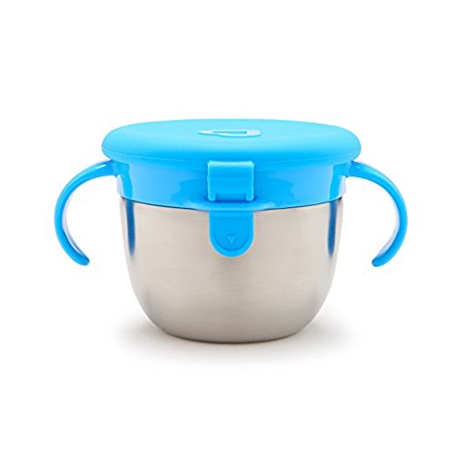 Munchkin Snack Plus Stainless SteelSnackCatcher, Blue