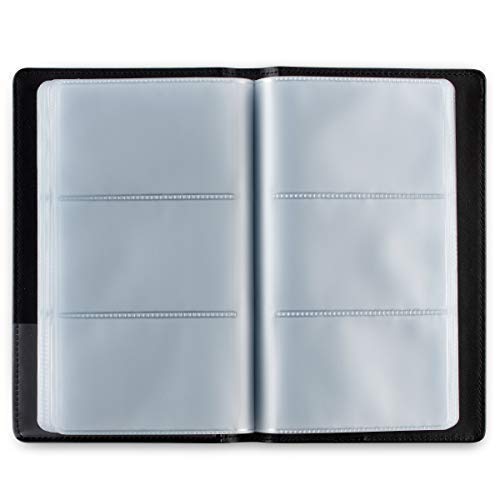 Inkline Business Card Holder, Professional PU Leather Name Card Book Holder, Credit Card Organizer, Black - 240 Cards (11916)