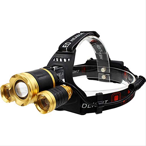 WGLG LED-Scheinwerfer, helles Licht, aufladbar, ultra-heller Zoom, lange Reichweite, Scheinwerfer, Lithium-Taschenlampe…