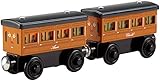Fisher-Price Thomas & Friends Wooden Railway, Light-Up Reveal Annie & Clarabel - Battery Operated