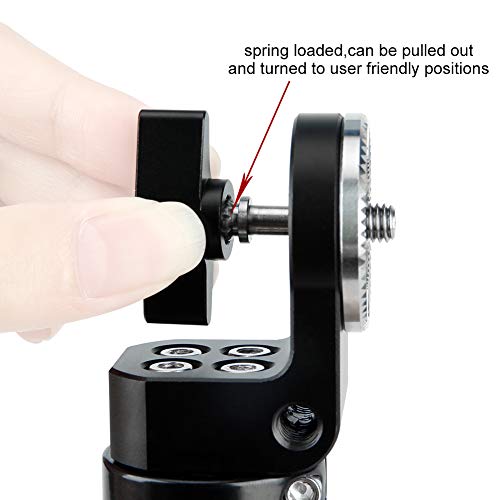 NICEYRIG Camera Rosette Handle (M6 Thread Diameter 31.8mm) Leather Applicable 15mm Shoulder Rig Rod Support System
