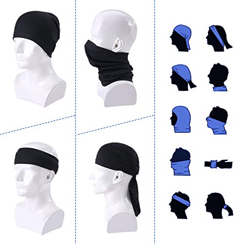 Maxjoy Face Cover Bandana Neck Gaiter with 10 PCS Safety Carbon Filters - Black