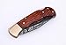 GladiatorsGuild 6011RW Damascus Steel Best Folding Pocket Knife Cool Camping Hunting Knives Unique Damascus Blade Pattern (Rose Wood)