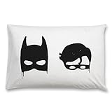 Kids Pillowcase Toddler Pillow Case (20x30 Inch Cotton Pillowcase, superhero batman and robin / good night sleep tight ) (Superhero)
