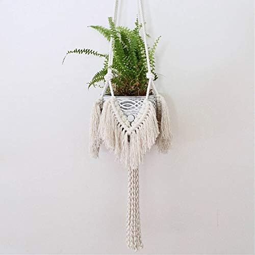 正規激安 プラントハンガー フラワーバスケットストラップハンギング壁掛け装飾ウォールデコレーション工場ポットホルダーメッシュバッグ手織り 観葉植物 吊り下げ Color 100cm Size Picture Color
