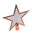 Clever Creations Copper Christmas Tree Topper Star Festive Christmas Decor | Sparkling White and Copper Shatter Resistant Plastic | 6.5