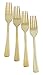 Gold Plastic Forks Heavy Duty 160 Pcs Gold Plastic Silverware Heavy Duty Disposable Silverware Set | Disposable Forks Eating Utensils Sets Flatware Set For Parties Exquisite