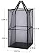 JSXD Mesh Laundry Hamper, Pop-up Laundry Hamper with Durable Handles,Portable Square Mesh Laundry Baskets for Kids Rooms and College Dorms,Collapsible for Storage (Black)
