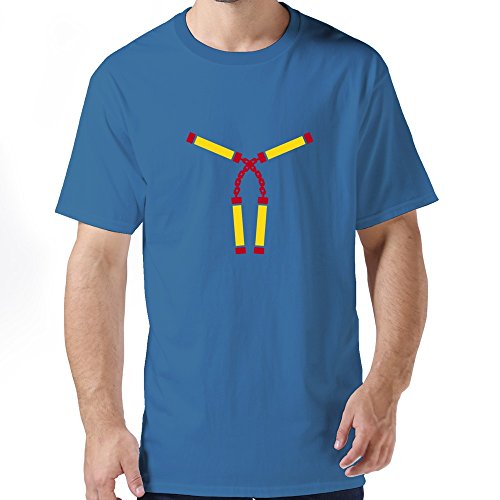 YMGG Men's T-shirt Nunchakus 2c Size M RoyalBlue