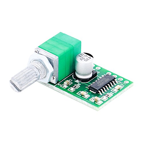 Ardess Tiny DC 5V 2-Channel 3W+3W USB Power Audio Amplifier Digital Amp Module Stereo Amplifier Board w/Potentiometer Volume Control for Raspberry, Car, Motorcycle,Speaker, Headphones