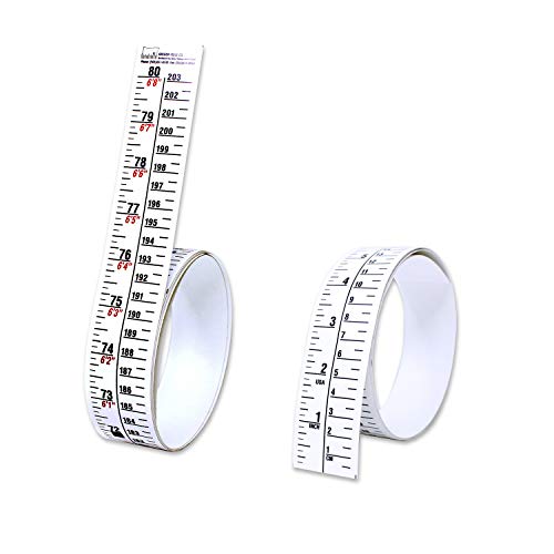 Height Rule - Fractional/Metric - 80 Inch/203 Centimeter Long - White