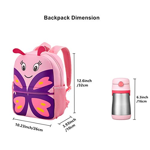 3 Backpack+Waterproof+Preschool+Schoolbag+Butterfly