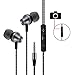 Earbuds Earphones with Selfie, Welmor In-Ear Stereo Bass Headphones Noise Isolating Headsets with Built-in Remote Shutter /Microphone/ Volume Control +Carrying Case+Extra Earbuds(S/M/L) (Black)