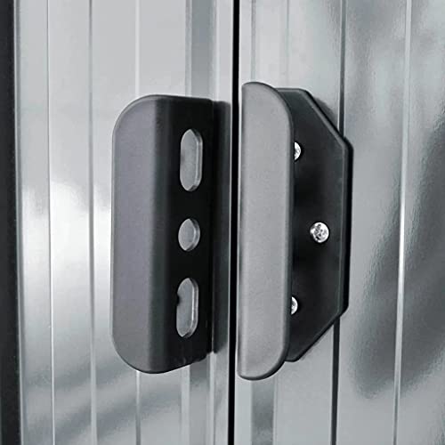 vidaXL Gartenschuppen mit 2 Entlüftungsöffnungen Schiebetür Gerätehaus Geräteschuppen Gartenhaus Schuppen Anthrazit… – Bild 7