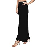 OMNIGENUS Women's Folded Wide Waist Band Long Maxi Skirt (S-XL)