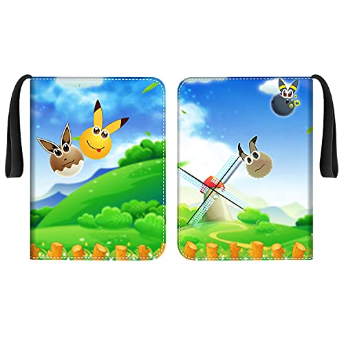 Pokemon Trading Card Binder, Waterproof Card Album Display Holder with Sleeves, Expandable, 400